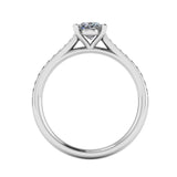 "Vivien" Oval Cut Diamond Channel Set Diamond Shoulder Engagement Ring DSOC09 - HEERA DIAMONDS