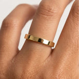 3mm Band Flat Court Wedding Ring