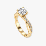 "Imperial" 1 Carat Round Cut Shoulder Lab Grown Diamond Engagement Ring HLR562