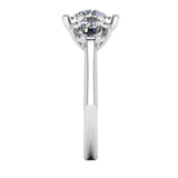 "Piper" Three Stone Round Brilliant Cut Diamond Trilogy Engagement Ring 3SRB52 - HEERA DIAMONDS