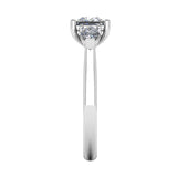 "Estelle" Three Stone Princess Cut with Pear Cut Diamond Trilogy Engagement Ring 3SPC02 - HEERA DIAMONDS