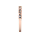 "Kye" Rectangle Pattern Diamond Half Eternity Ring ET76 - HEERA DIAMONDS