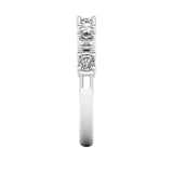 "Arria" Raised Round Brilliant 0.55ct Diamond Half Eternity Ring ET17 - HEERA DIAMONDS