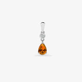 9ct White Diamonds - 4pts Morganite - 70pts Drop Pendant HEERA DIAMONDS
