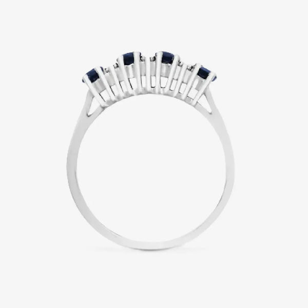 9ct White Gold Diamond And Sapphire Ring HEERA DIAMONDS