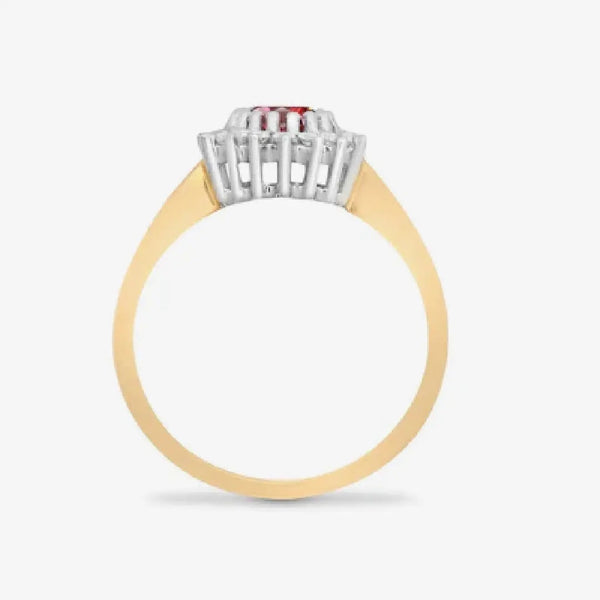 9ct Yellow Gold Diamond And Ruby Rin HEERA DIAMONDS