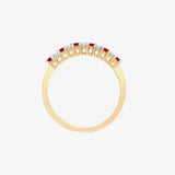 9ct Yellow Gold Diamond And Ruby Ring HEERA DIAMONDS