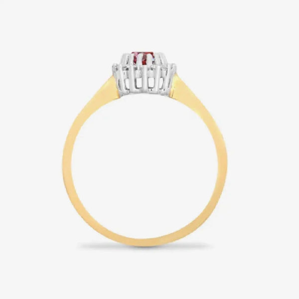 9ct Yellow Gold Diamond And Ruby Ring HEERA DIAMONDS