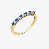 9ct Yellow Gold Diamond And Sapphire Ring HEERA DIAMONDS