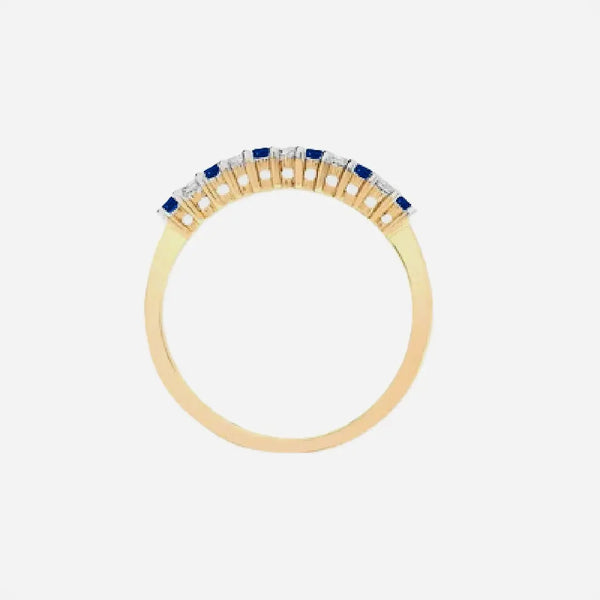 9ct Yellow Gold Diamond And Sapphire Ring HEERA DIAMONDS