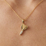 9ct Yellow Gold Natural Diamond Dart Pendant