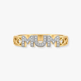 9ct Yellow Gold Natural Diamond 'Mum' Ring