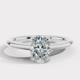 "Addison" Hidden Under Halo 2.50 Carat Oval Cut Diamond Yellow Gold Engagement Ring UHOC06 HEERA DIAMONDS