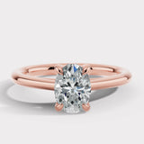 "Addison" Hidden Under Halo 2.50 Carat Oval Cut Diamond Yellow Gold Engagement Ring UHOC06 HEERA DIAMONDS