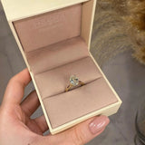 "Addison" Hidden Under Halo Oval Cut Diamond Yellow Gold Engagement Ring - HEERA DIAMONDS