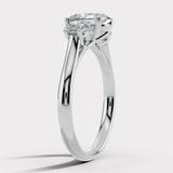 "Adelaide" Three Stone Oval and Round Brilliant Trilogy Diamond Engagement Ring 3SOC07