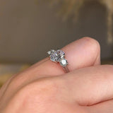 "Adelaide" Oval Three Stone Trilogy Diamond Engagement Ring 3SOC07 - HEERA DIAMONDS