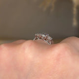 "Adelaide" Oval Three Stone Trilogy Diamond Engagement Ring 3SOC07 - HEERA DIAMONDS