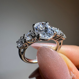 "Albion" 2 Carat Oval Cut Diamond Shoulder Engagement Ring HEERA DIAMONDS