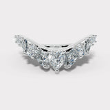 "Alice" Petals Pear, Marquise and Round 0.90ct Diamonds Shaped Eternity Band ET18