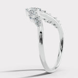 "Alice" Petals Pear, Marquise and Round 0.90ct Diamonds Shaped Eternity Band ET18
