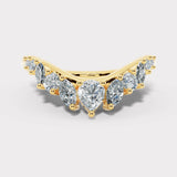 "Alice" Petals Pear, Marquise and Round 0.90ct Diamonds Shaped Eternity Band ET18