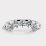 "Alora" Marquise and Round Brilliant Cut 0.40ct Diamond Shaped Eternity Ring ET32