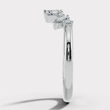 "Alora" Marquise and Round Brilliant Cut 0.40ct Diamond Shaped Eternity Ring ET32