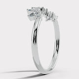 "Alora" Marquise and Round Brilliant Cut 0.40ct Diamond Shaped Eternity Ring ET32
