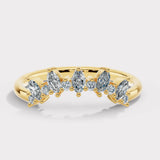 "Alora" Marquise and Round Brilliant Cut 0.40ct Diamond Shaped Eternity Ring ET32