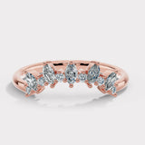 "Alora" Marquise and Round Brilliant Cut 0.40ct Diamond Shaped Eternity Ring ET32