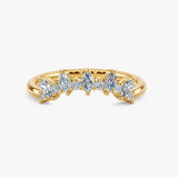 "Alora" Marquise and Round Brilliant Cut 0.40ct Diamond Shaped Eternity Ring ET32