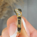 "Aloura" 0.36 Carat Round Cut Natural Diamond Half Eternity Ring MDR4580