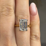 "Alric" 4.01 Carat Emerald Cut Solitaire Lab Grown Diamond Engagement Ring HLR491