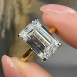 "Alric" 4.01 Carat Emerald Cut Solitaire Lab Grown Diamond Engagement Ring HLR491
