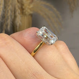 "Alric" 4.01 Carat Emerald Cut Solitaire Lab Grown Diamond Engagement Ring HLR491