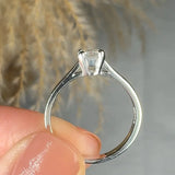 "Althevia" 0.54 Carat Emerald Cut Natural Diamond Solitaire Engagement Ring MDR3463