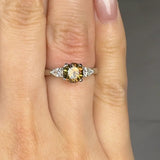 "Alvex" Brown 1.04 Carat Round Cut Trilogy Natural Diamond Engagement Ring HM97