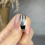"Alvexi" 1.48 Carat Princess Cut Natural Diamond Half Eternity Ring MDR4574