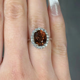 "Alvoria" Pink Tourmaline 3.30 Carat Oval Cut Diamond Engagement Ring HR1475 HEERA DIAMONDS