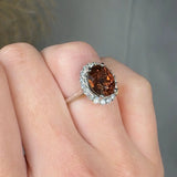 "Alvoria" Pink Tourmaline 3.30 Carat Oval Cut Diamond Engagement Ring HR1475 HEERA DIAMONDS