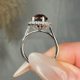 "Alvoria" Pink Tourmaline 3.30 Carat Oval Cut Diamond Engagement Ring HR1475 HEERA DIAMONDS