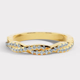 "Amara" Twist Micro Set 0.20ct Diamond Eternity Ring ET69