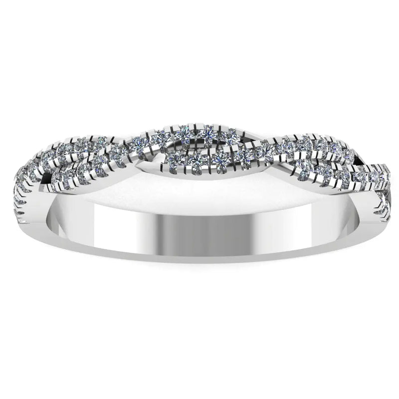 "Amara" Twist Pavé Diamond Eternity Ring ET69 - HEERA DIAMONDS