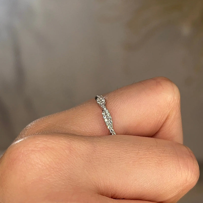 "Amara" Twist Pavé Diamond Eternity Ring ET69 - HEERA DIAMONDS