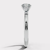 "Amelia" 1 carat Three Stone Round Brilliant Cut with Emerald Cut Diamond Trilogy Engagement Ring 3SRB54