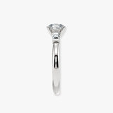 "Amelia" 1 carat Three Stone Round Brilliant Cut with Emerald Cut Diamond Trilogy Engagement Ring 3SRB54