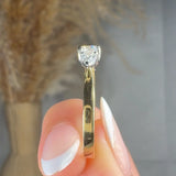 "Amorae" 0.76 Carat Round Cut Natural Diamond Trilogy Engagement Ring MDR4169