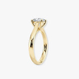 "Anastasia" Gold 2.25 Carat Oval Cut Hidden Under Halo Secret Gemstone Diamond Engagement Ring