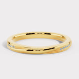 "Anna" Minimal Subtle Slash 0.05ct Diamond Eternity Ring ET65